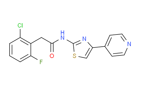 692870-25-0 | Benzeneacetamide, 2-chloro-6-fluoro-N-[4-(4-pyridinyl)-2-thiazolyl]-