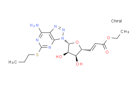 187669-05-2 | β-D-ribo-Hept-5-enofuranuronic acid, 1-[7-amino-5-(propylthio)-3H-1,2,3-triazolo[4,5-d]pyrimidin-3-yl]-1,5,6-trideoxy-, ethyl ester, (5E)- (9CI)