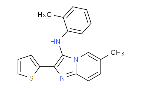 900336-51-8 | 6-methyl-N-(2-methylphenyl)-2-(thiophen-2-yl)imidazo1,2-apyridin-3-amine