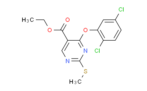 672950-43-5 | ethyl 4-(2,5-dichlorophenoxy)-2-(methylsulfanyl)pyrimidine-5-carboxylate