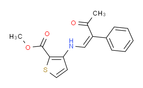 MC2S5021 | 339017-17-3 | methyl 3-{[(1Z)-3-oxo-2-phenylbut-1-en-1-yl]amino}thiophene-2-carboxylate