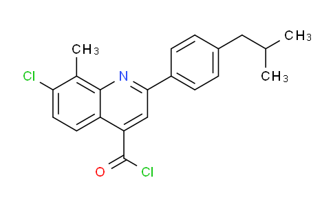 1160256-36-9 | 7-Chloro-2-(4-isobutylphenyl)-8-methylquinoline-4-carbonyl chloride