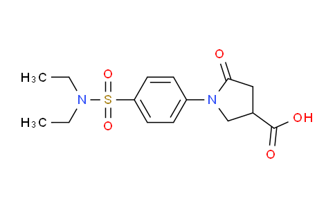 DY2T4433 | 794554-83-9 | 1-4-(diethylsulfamoyl)phenyl-5-oxopyrrolidine-3-carboxylic acid