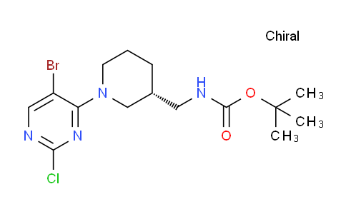 MC2T7028 | 2227197-43-3 | Tert-butyl N-{[(3R)-1-(5-Bromo-2-chloropyrimidin-4-yl)piperidin-3-yl]methyl}carbamate