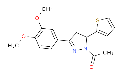 702650-31-5 | 1-[5-(3,4-dimethoxyphenyl)-3-thiophen-2-yl-3,4-dihydropyrazol-2-yl]ethanone