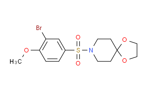 MC2U2853 | 1704074-58-7 | 8-((3-Bromo-4-methoxyphenyl)sulfonyl)-1,4-dioxa-8-azaspiro[4.5]decane