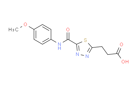 DY2U6683 | 1142209-61-7 | 3-(5-{(4-Methoxyphenyl)aminocarbonyl}-1,3,4-thiadiazol-2-yl)propanoic acid