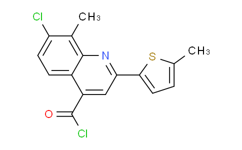 1160256-82-5 | 7-Chloro-8-methyl-2-(5-methyl-2-thienyl)quinoline-4-carbonyl chloride