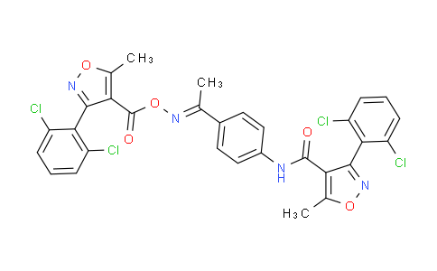 DY2W5425 | 1025278-02-7 | [1-[4-[[3-(2,6-Dichlorophenyl)-5-methyl-1,2-oxazole-4-carbonyl]amino]phenyl]ethylideneamino] 3-(2,6-dichlorophenyl)-5-methyl-1,2-oxazole-4-carboxylate