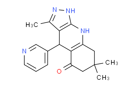 MC2Y4825 | 748145-19-9 | 5H-吡唑并[3,4-b]喹啉-5-酮，1,4,6,7,8,9-六氢-3,7,7-三甲基-4-(3-吡啶基)-