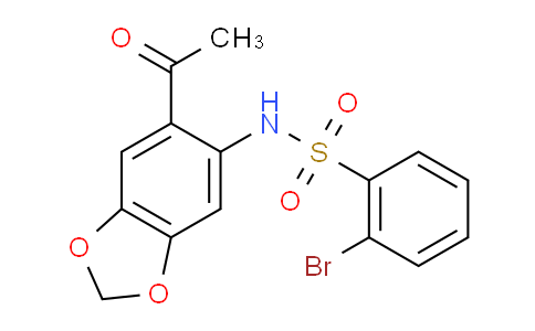 460994-47-2 | N-(6-乙酰基苯并[d][1,3]二氧杂环戊烯-5-基)-2-溴苯磺酰胺
