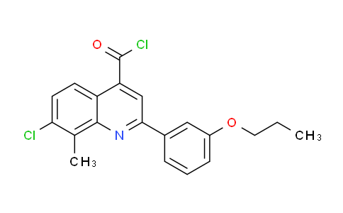 DY2Y8668 | 1160263-80-8 | 7-Chloro-8-methyl-2-(3-propoxyphenyl)quinoline-4-carbonyl chloride