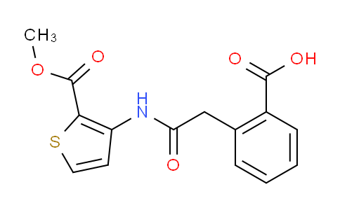 497061-29-7 | 2-({[2-(methoxycarbonyl)thiophen-3-yl]carbamoyl}methyl)benzoic acid