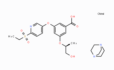 CAS No. 1137917-10-2, 1,4-diazabicyclo[2.2.2]octane (S)-3-((6-(ethylsulfonyl)pyridin-3-yl)oxy)-5-((1-hydroxypropan-2-yl)oxy)benzoate