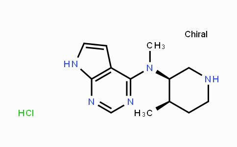 CAS No. 1260590-51-9, N-Methyl-N-((3R,4R)-4-methylpiperidin-3-yl)-7H-pyrrolo[2,3-d]pyrimidin-4-amine hydrochloride