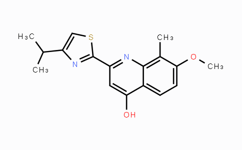 CAS No. 923289-21-8, 2-(4-Isopropylthiazol-2-yl)-7-methoxy-8-methylquinolin-4-ol