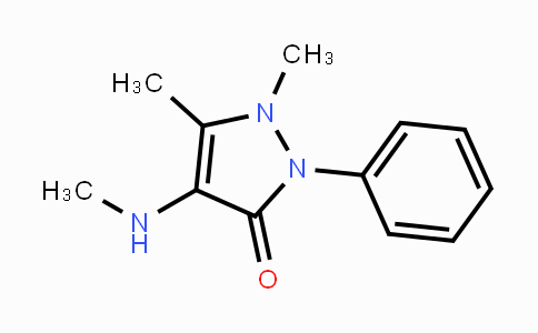 CAS No. 519-98-2, 1,5-Dimethyl-4-(methylamino)-2-phenyl-1,2-dihydro-3H-pyrazol-3-one