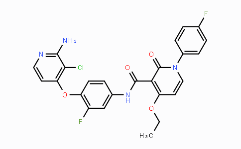 MC34086 | 1025720-94-8 | N-[4-[(2-氨基-3-氯吡啶-4-基)氧基]-3-氟苯基]-4-乙氧基-1-(4-氟苯基)-2-氧代-1,2-二氢吡啶-3-甲酰胺