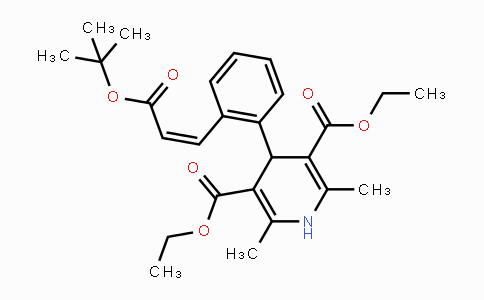 MC34145 | 103890-78-4 | 拉西地平 (E)-4-[2-[3-(1,1-二甲基乙氧基)-3-氧代-1-丙烯基]苯基]-1,4-二氢-2,6-二甲基-3,5-吡啶二羧酸二乙酯