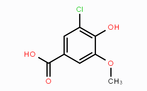 CAS No. 62936-23-6, 3-Chloro-4-hydroxy-5-methoxybenzoic acid
