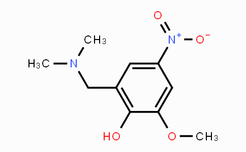CAS No. 2977-69-7, N,N-Dimethyl-2-hydroxy-3-methoxy-5-nitrobenzyl amine