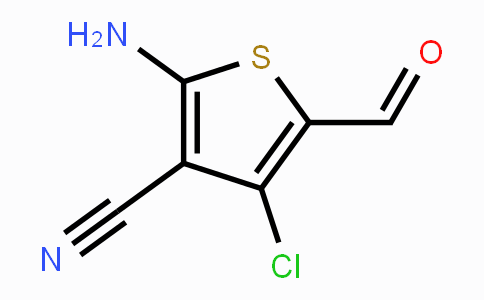 CAS No. 104366-23-6, 2-氨基-4-氯-3-氰基-5-甲酰基噻吩
