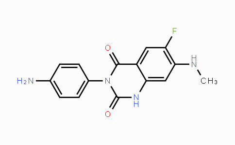 CAS No. 936501-00-7, 3-(4-Aminophenyl)-6-fluoro-7-(methylamino)quinazoline-2,4(1H,3H)-dione