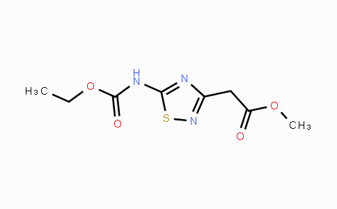 CAS No. 150215-07-9, methyl 2-[5-(ethoxycarbonylamino)-1,2,4-thiadiazol-3-yl]acetate