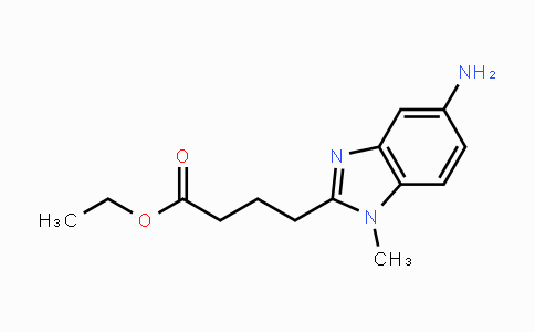 CAS No. 3543-73-5, 4-(5-amino-1-methyl-1H-benzoimidazol-2-yl)-butyric acid ethyl ester
