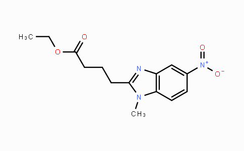 CAS No. 3543-72-4, 1-Methyl-5-nitro-1H-benzimidazole-2-butanoic acid ethyl ester