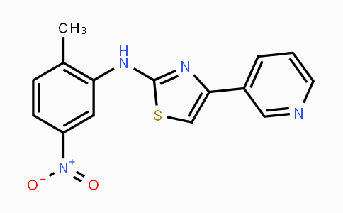 CAS No. 1048007-94-8, N-(2-methyl-5-nitrophenyl)-4-(pyridin-3-yl)thiazol-2-amine