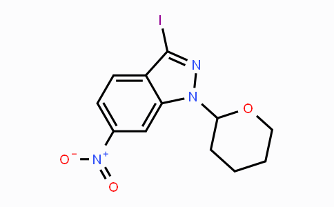 CAS No. 886230-74-6, 3-iodo-6-nitro-1-(tetrahydropyran-2-yl)-1H-indazole