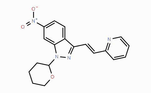 CAS No. 886230-75-7, (E)-6-nitro-3-(2-(pyridin-2-yl)vinyl)-1-(tetrahydro-2H-pyran-2-yl)-1H-indazole
