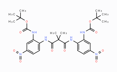 CAS No. 1201641-96-4, N,N'-bis-(2-carbamic acid tert-butyl ester-4-nitrophenyl)-2,2-dimethylmalonamide
