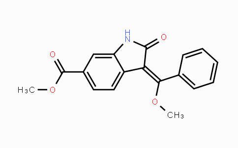 CAS No. 1168150-46-6, (3E)-2,3-Dihydro-3-(methoxyphenylmethylene)-2-oxo-1H-indole-6-carboxylic acid methyl ester