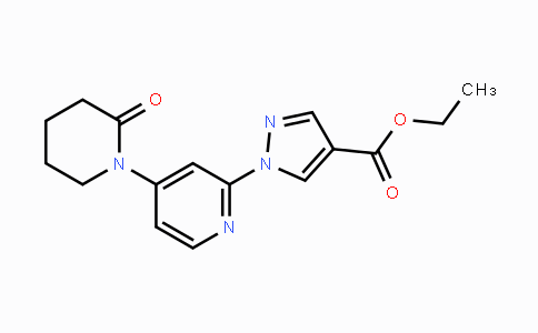 CAS No. 1449117-46-7, ethyl 1-(4-(2-oxopiperidin-1-yl)pyridin-2-yl)-1H-pyrazole-4-carboxylate