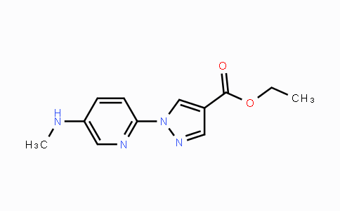 CAS No. 1624261-04-6, ethyl 1-(5-(methylamino)pyridin-2-yl)-1H-pyrazole-4-carboxylate