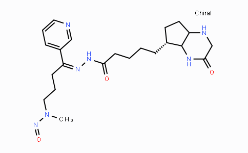 CAS No. 1951430-53-7, N-methyl-N-((Z)-4-(2-(5-((5R)-3-oxooctahydro-1H-cyclopenta[b]pyrazin-5-yl)pentanoyl)hydrazono)-4-(pyridin-3-yl)butyl)nitrous amide