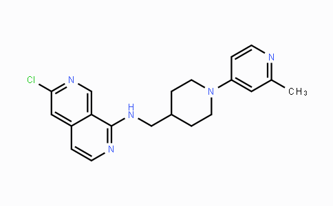 CAS No. 1956382-00-5, 6-chloro-N-((1-(2-methylpyridin-4-yl)piperidin-4-yl)methyl)-2,7-naphthyridin-1-amine