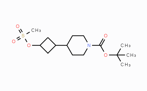 CAS No. 614729-59-8, tert-butyl 4-(3-((methylsulfonyl)oxy)cyclobutyl)piperidine-1-carboxylate