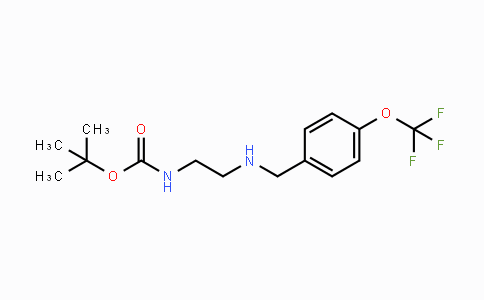 CAS No. 934757-43-4, Tert-butyl (2-((4-(trifluoromethoxy)benzyl)amino)ethyl)carbamate