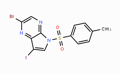 CAS No. 875781-45-6, 2-Bromo-7-iodo-5-tosyl-5H-pyrrolo[2,3-b]pyrazine