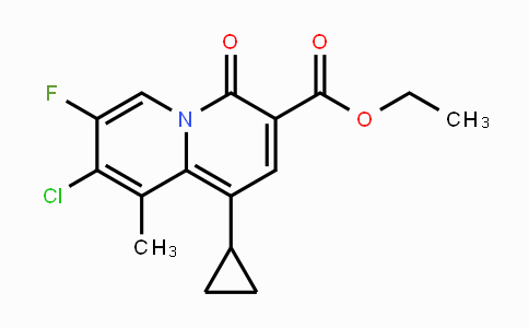 CAS No. 169749-89-7, ethyl 8-chloro-1-cyclopropyl-7-fluoro-9-methyl-4-oxo-4H-quinolizine-3-carboxylate