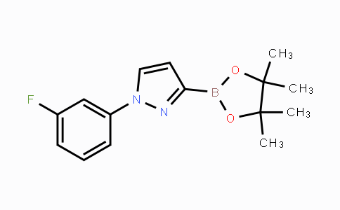 CAS No. 1402240-90-7, 1-(3-fluorophenyl)-3-(4,4,5,5-tetramethyl-1,3,2-dioxaborolan-2-yl)-1H-pyrazole