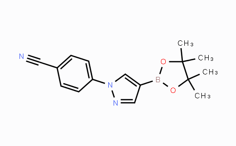 CAS No. 1402166-72-6, 4-(4-(4,4,5,5-tetramethyl-1,3,2-dioxaborolan-2-yl)-1H-pyrazol-1-yl)benzonitrile