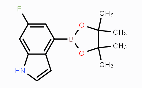 CAS No. 955978-85-5, 6-Fluoro-4-(4,4,5,5-tetramethyl-1,3,2-dioxaborolan-2-yl)-1H-indole