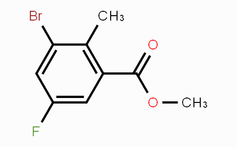 CAS No. 1187318-53-1, Methyl 3-bromo-5-fluoro-2-methylbenzoate