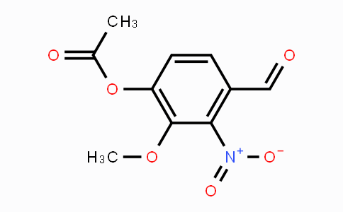 CAS No. 2698-69-3, (4-Formyl-2-methoxy-3-nitrophenyl) acetate