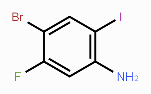 CAS No. 1219741-79-3, 4-Bromo-5-fluoro-2-iodo-phenylamine
