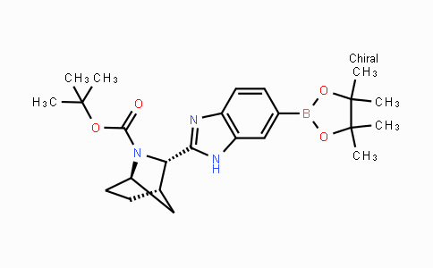 CAS No. 1256387-87-7, (1R,3S,4S)-3-[6-(4,4,5,5-Tetramethyl-1,3,2-dioxaborolan-2-yl)-1H-benzimidazol-2-yl]-2-azabicyclo[2.2.1]heptane-2-carboxylic acid 1,1-dimethylethyl ester